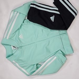 ADIDAS TRACK JACKET WITH MATCHING LEGGINGS  SIZE 2T